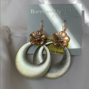 Borrowed & Blue Floral Hoop Earrings